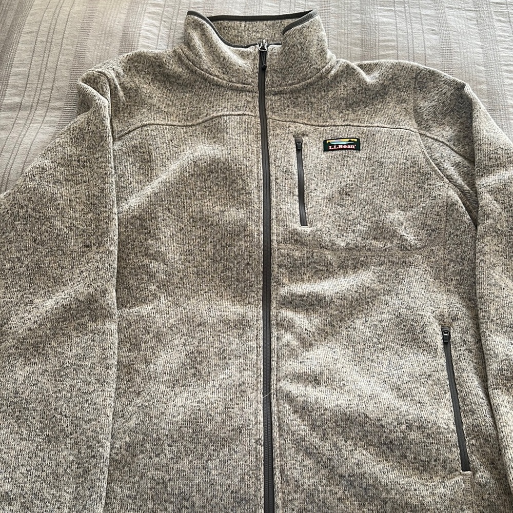 NWOT LL Bean Mens zip up Fleece